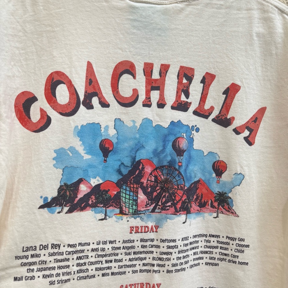 Coachella Cream Short Sleeve Tee - Picture 5 of 7